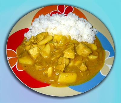 Hähnchen-Curry mit Apfel
 - Abbildung kann abweichen! -